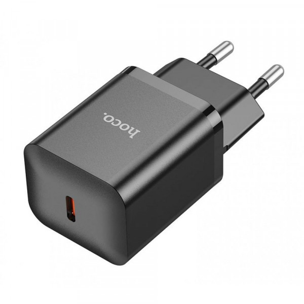 Мощен адаптер - HOCO PD-20W N27 с изх. USB-C - черен